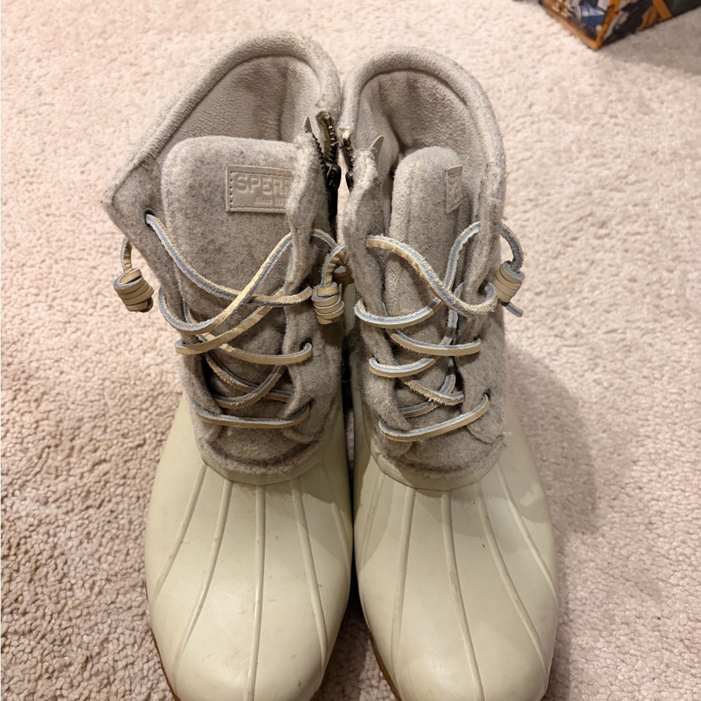 Sperry Women's Beige Duck Boots